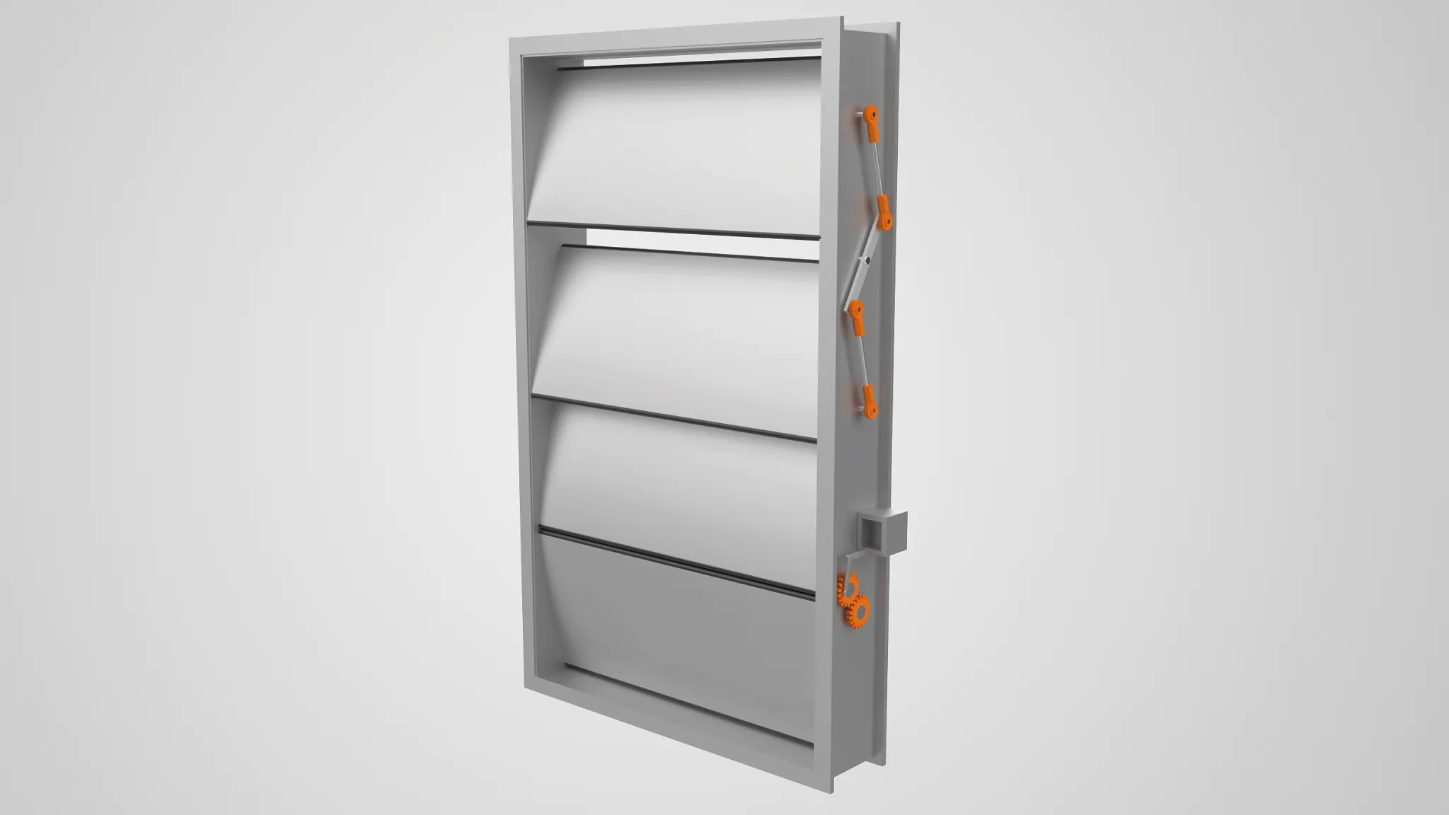 이구스 구성품을 사용한 기차용 환기 및 압력 보호 플랩