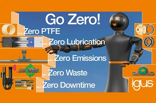In line with the motto “Go Zero Lubrication”, igus is presenting 277 lubrication-free plastic innovations this year