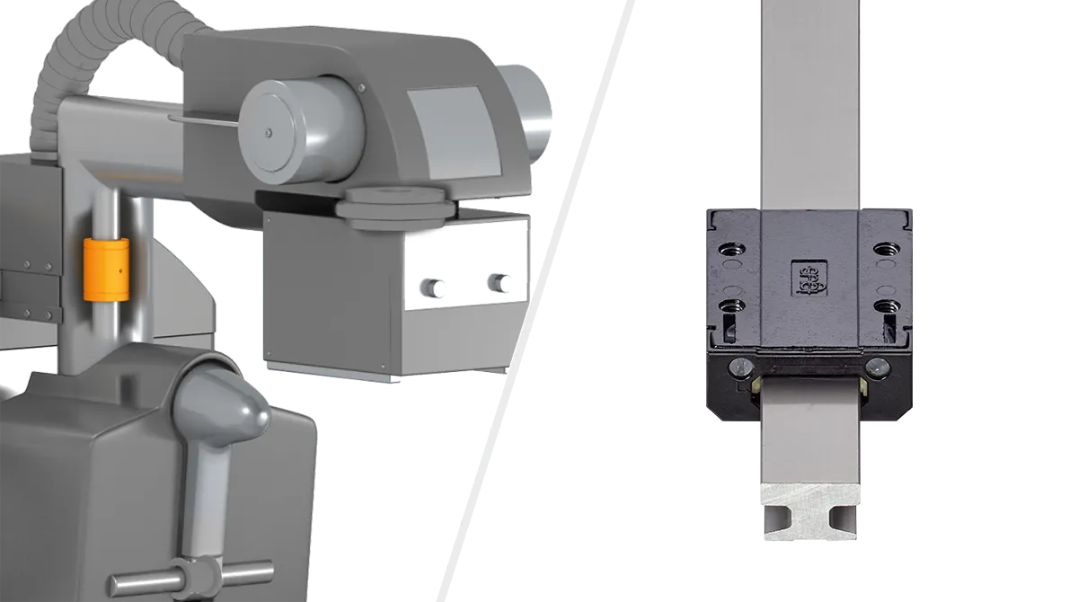 Height adjustment of X-ray head and drylin TWE-04