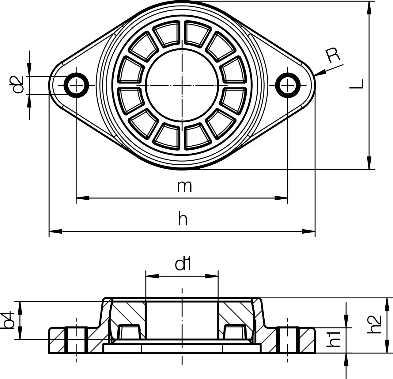 FL208-40-KS-H3-SP technical drawing