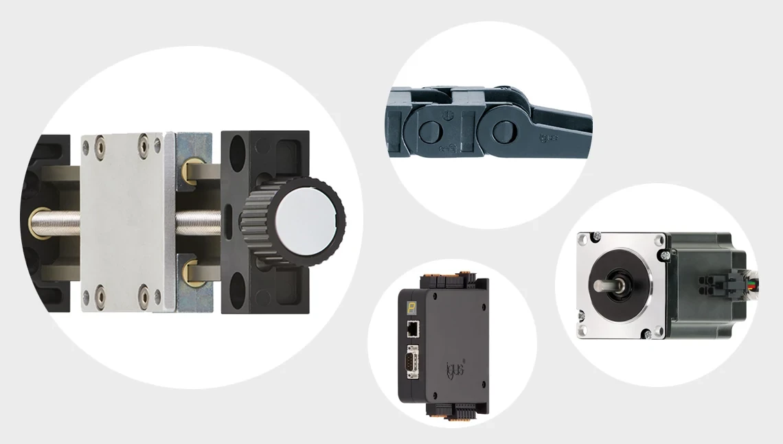 Spindellinjärstyrningar SLW-0630 och e-kedja E2 mini