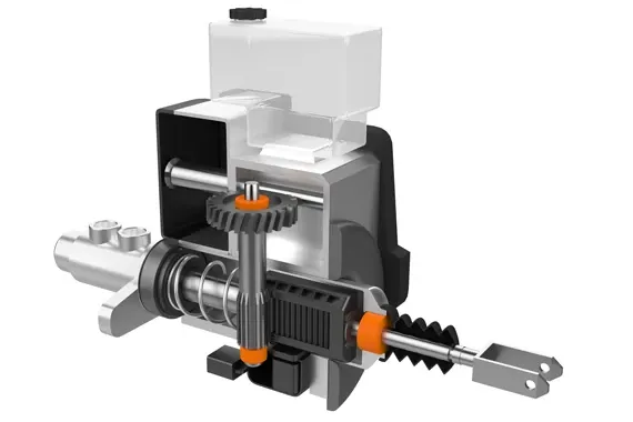 Brake booster with iglide® plain bearings