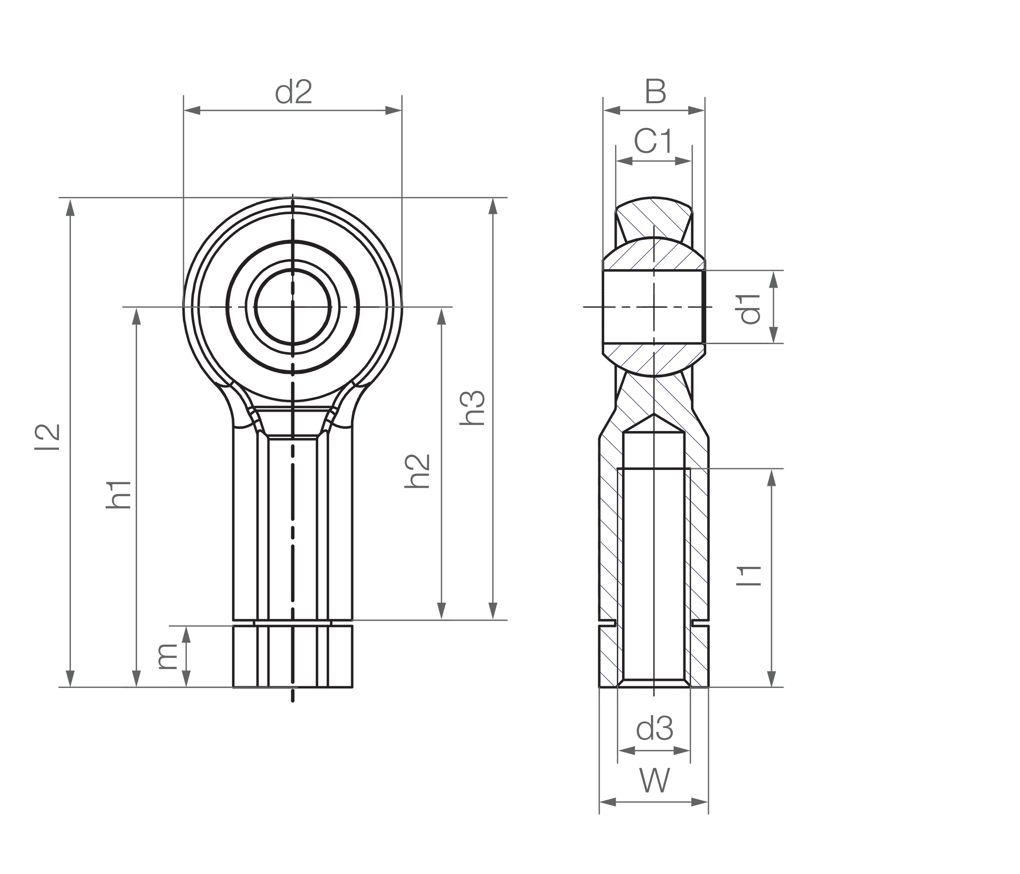 KBLM-08-CL-R technical drawing