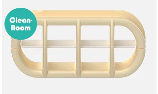Ring-shaped interior separation system for the e-skin corrugated tube.