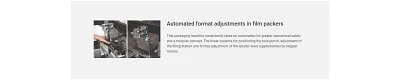 ajustes automatizados de formato en el deslizador de empacadores de películas