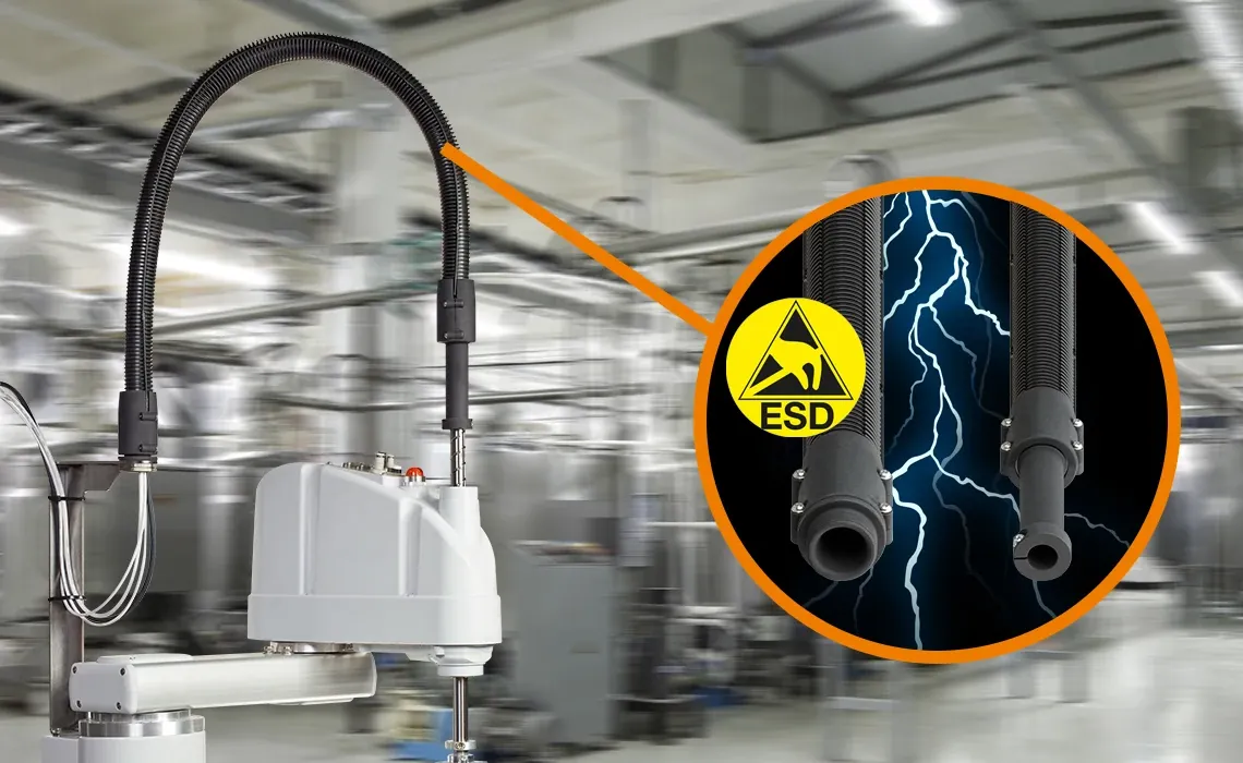 Solução para cabos SCARA ESD