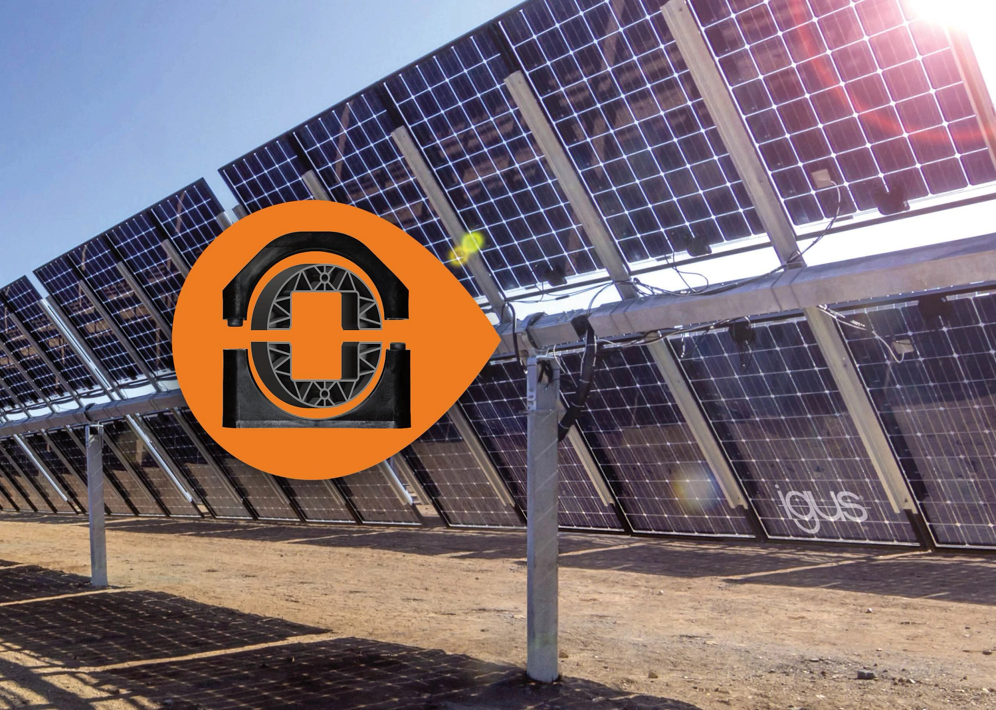 UV pillow block bearings for photovoltaics