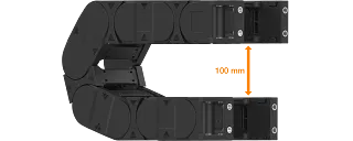 E4.56 e-chain with new 100mm bend radius