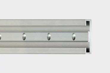 Clear anodised low-profile guide rails drylin® N
