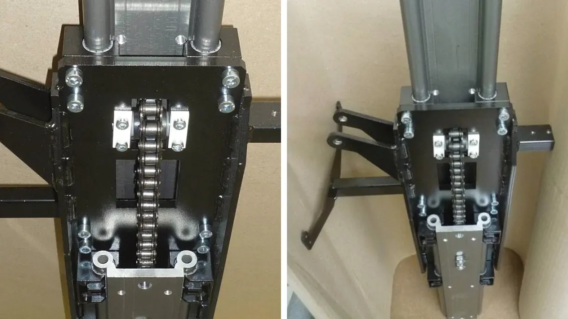 Łożysko liniowe na fotelu ginekologicznym