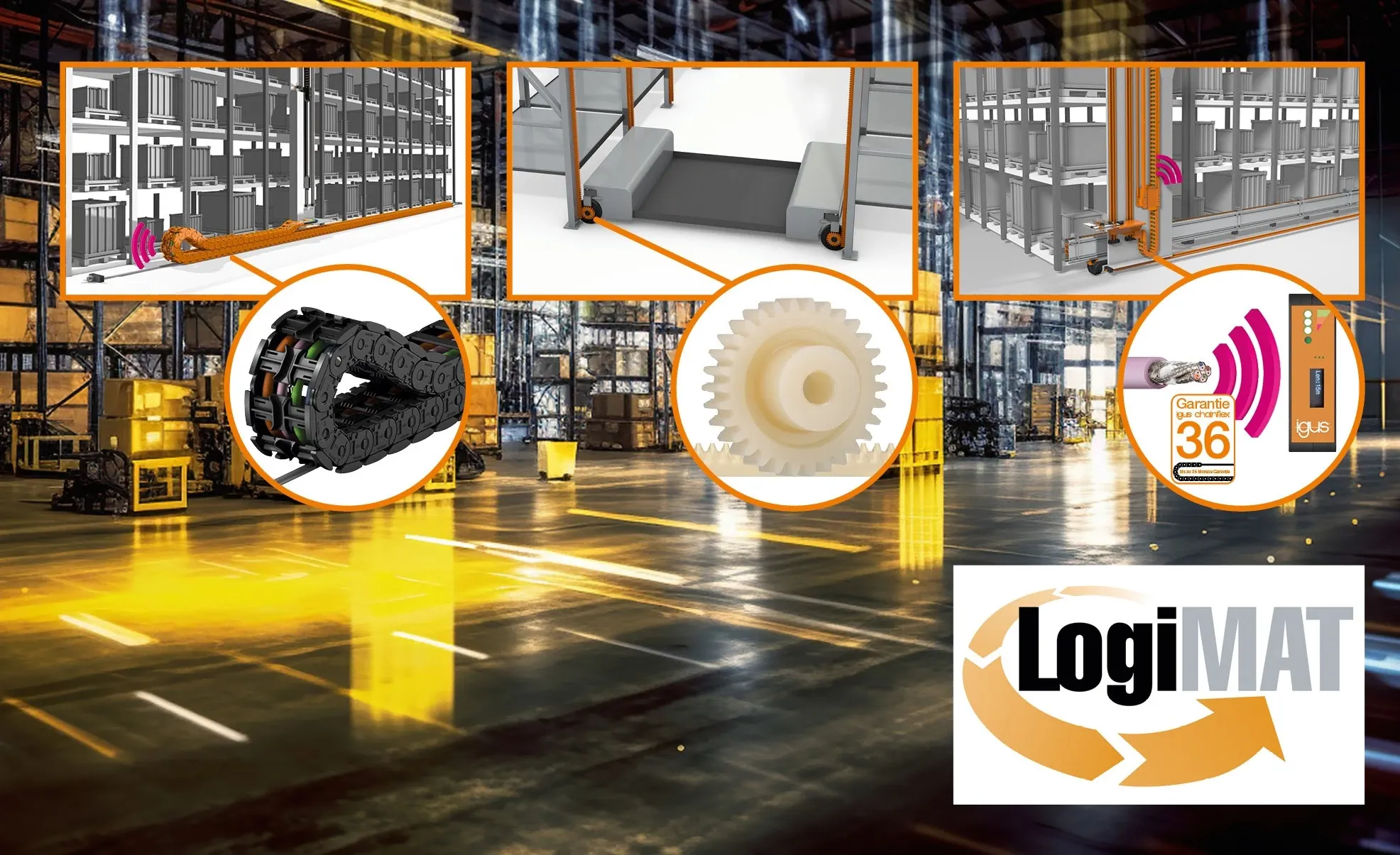 Samples van igus producten voor spoorwegen