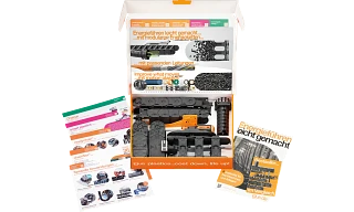 Boîte d'échantillons chaînes porte-câbles (en anglais)