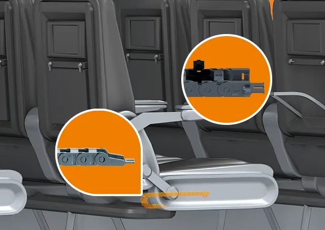 horizontal seat adjustment e-chain