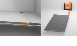 e-chains on the stage trolley