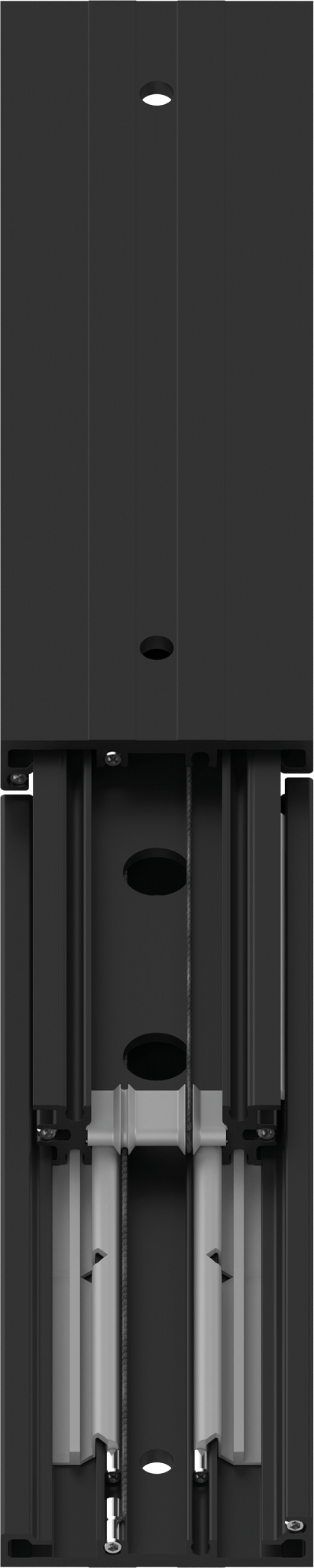 drylin® NT-60-DS-AR telescopic rail with extension on both sides and anti reflective coating