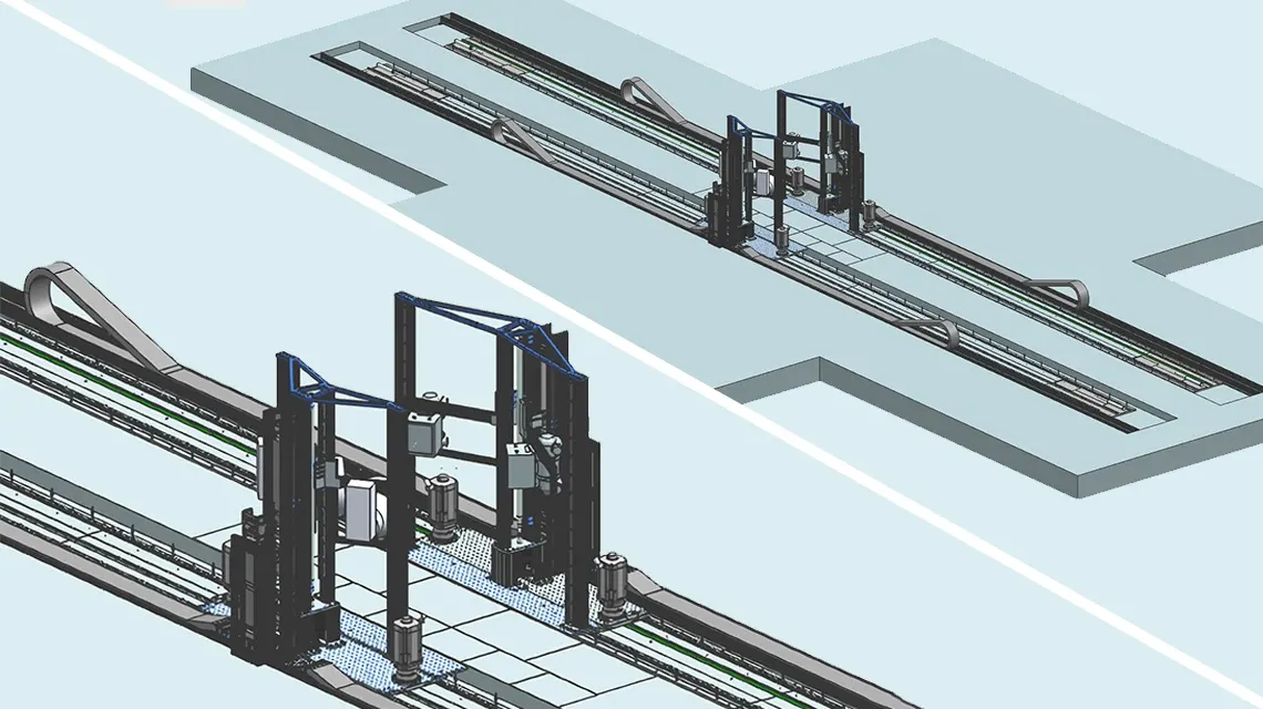 Two-level fluoroscope of the LMB, sketch