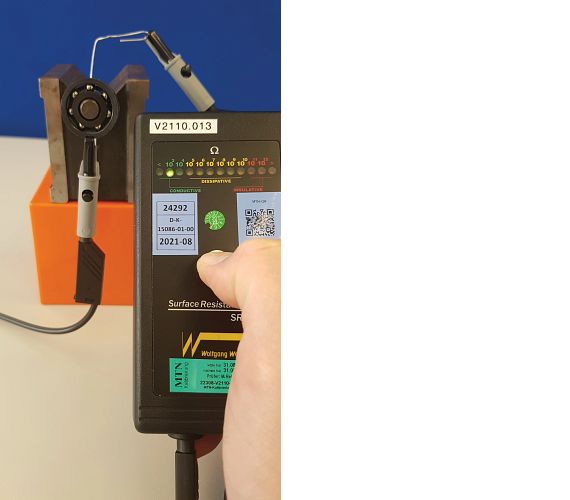 ESD measurement of the conductive xirodur® F500 material