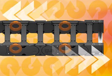 Picture of an e-chain with rolls