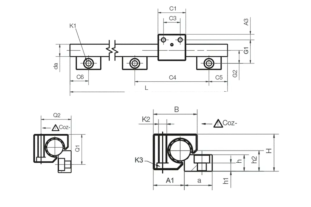 Patin drylin®, rond, WJ200UM-01-ES-FG