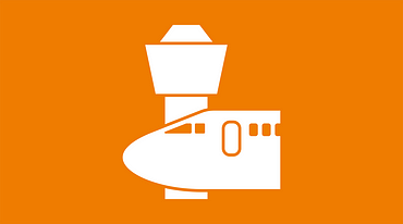 Airplane and tower icon