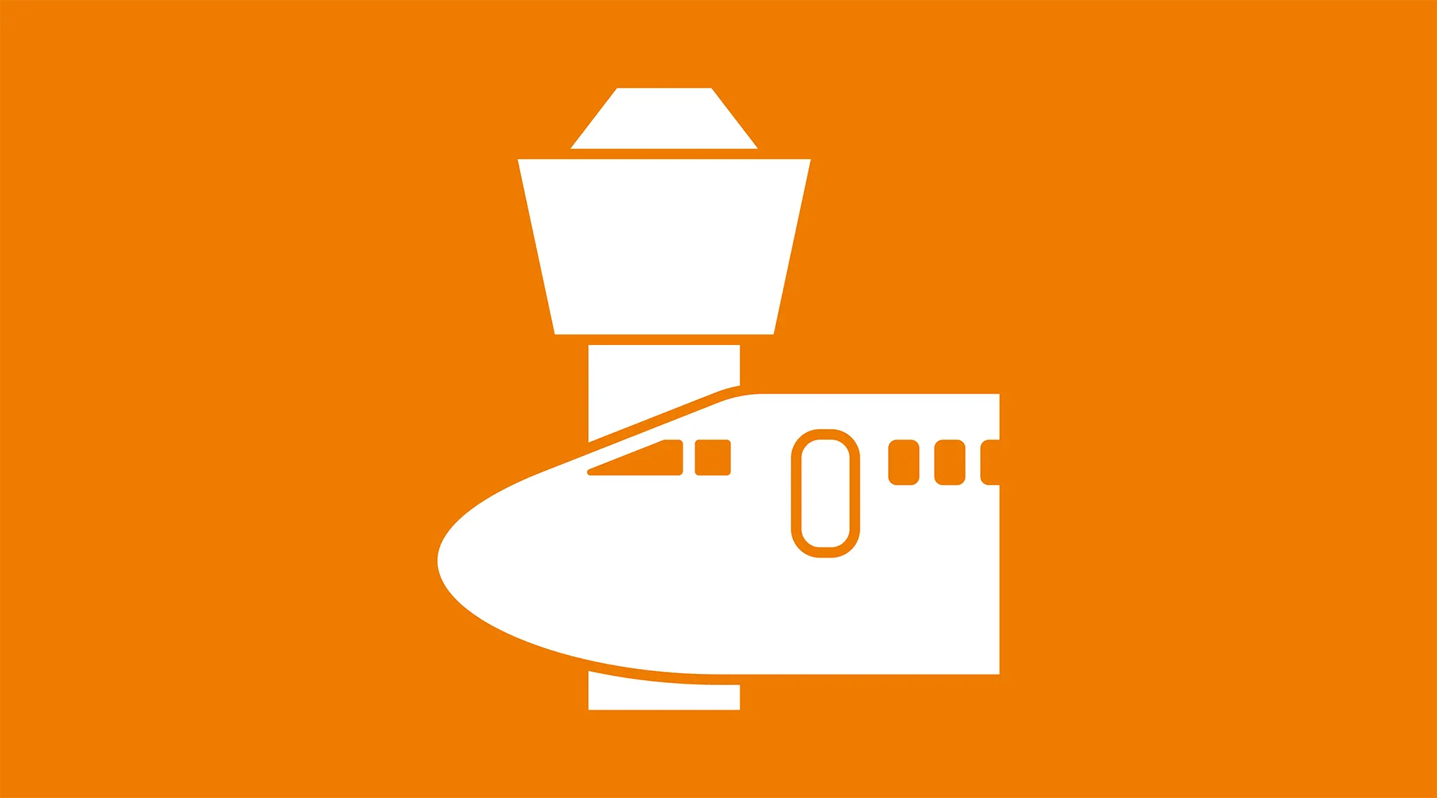 Airplane and tower icon