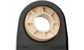 Compact pillow block bearing with plastic housing