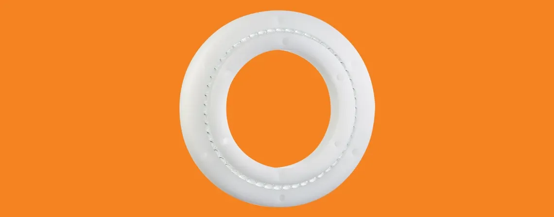 Slewing ring ball bearings with glass balls