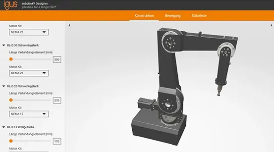 Diseñador robolink® con brazo articulado robolink® D