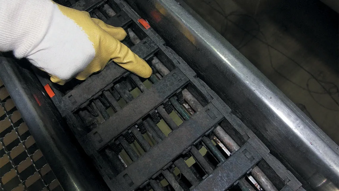 e-chain® instalado em uma usina de compostagem