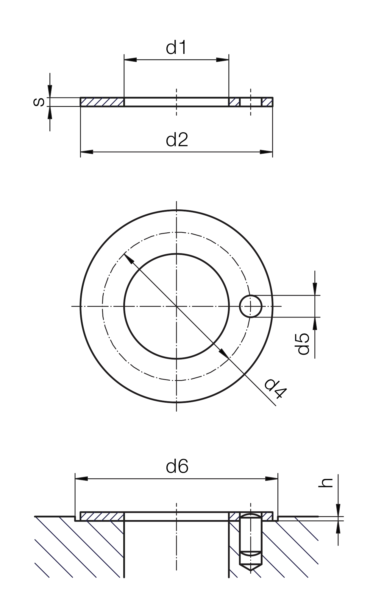 イグリデュールG、スラストワッシャー、mm drawing