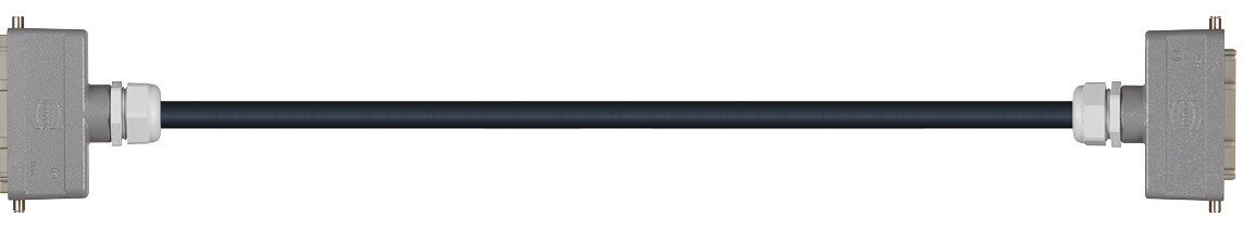 Han 24B Tülle - Längsbügel beidseitig gerade PVC 125 x d 