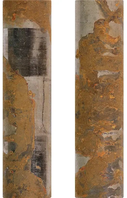 Tested shaft material after 120-hour salt spray test