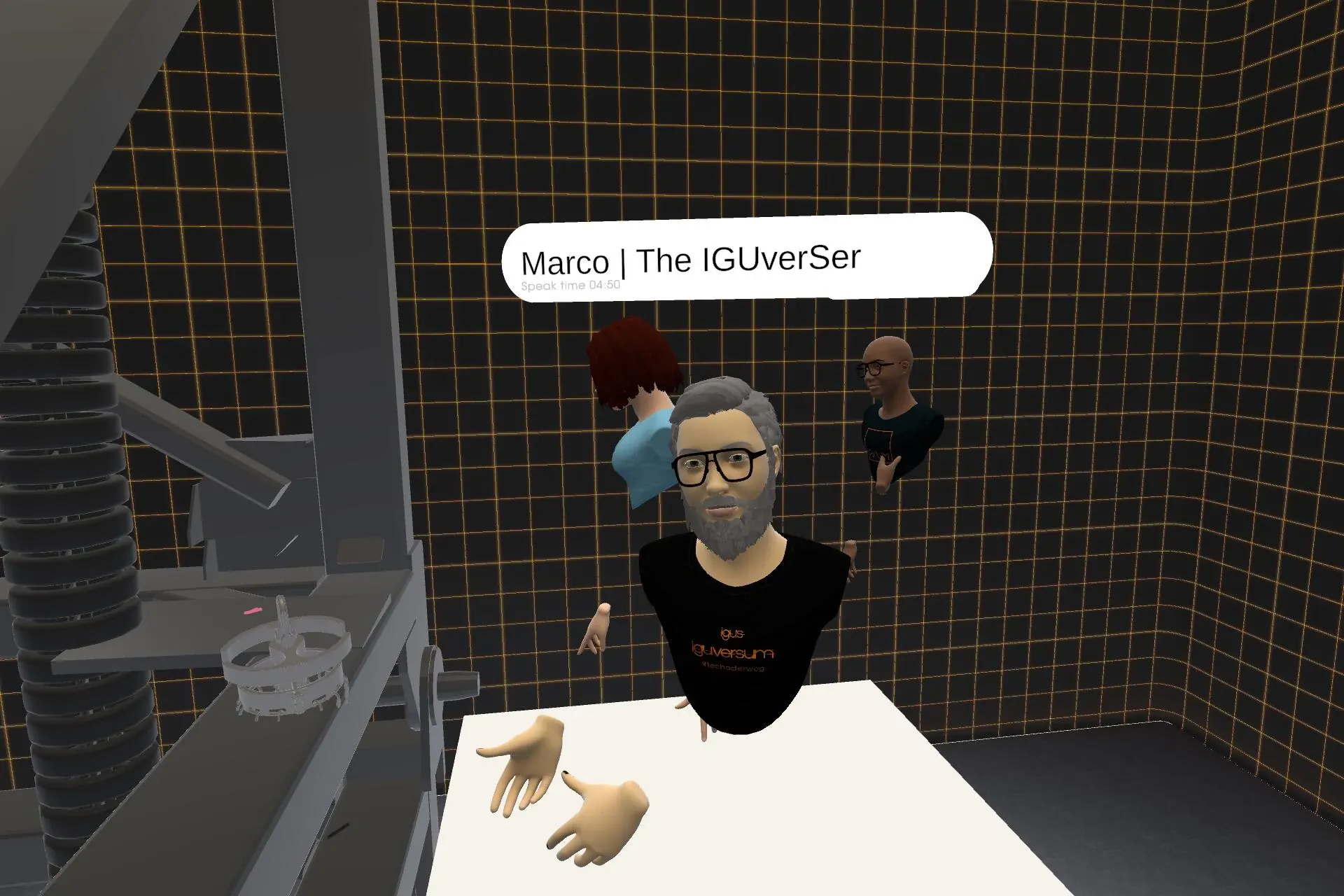 Plataforma de perforación en el universo