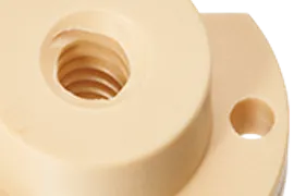 Flange lead screw nut with spanner flat