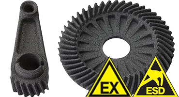 ESD/ATEX 3D printing and bar stock for special parts