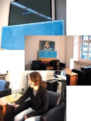 tv cover moving with linear guides; girl using remote