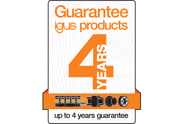 Up to 4 years guarantee on igus products