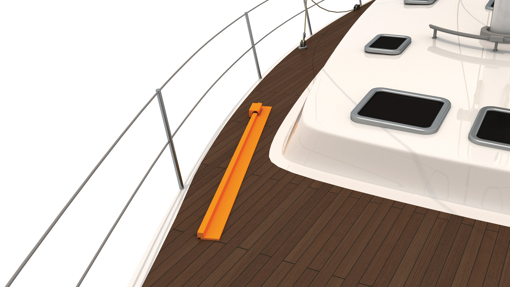 Système coulissant sur un bateau