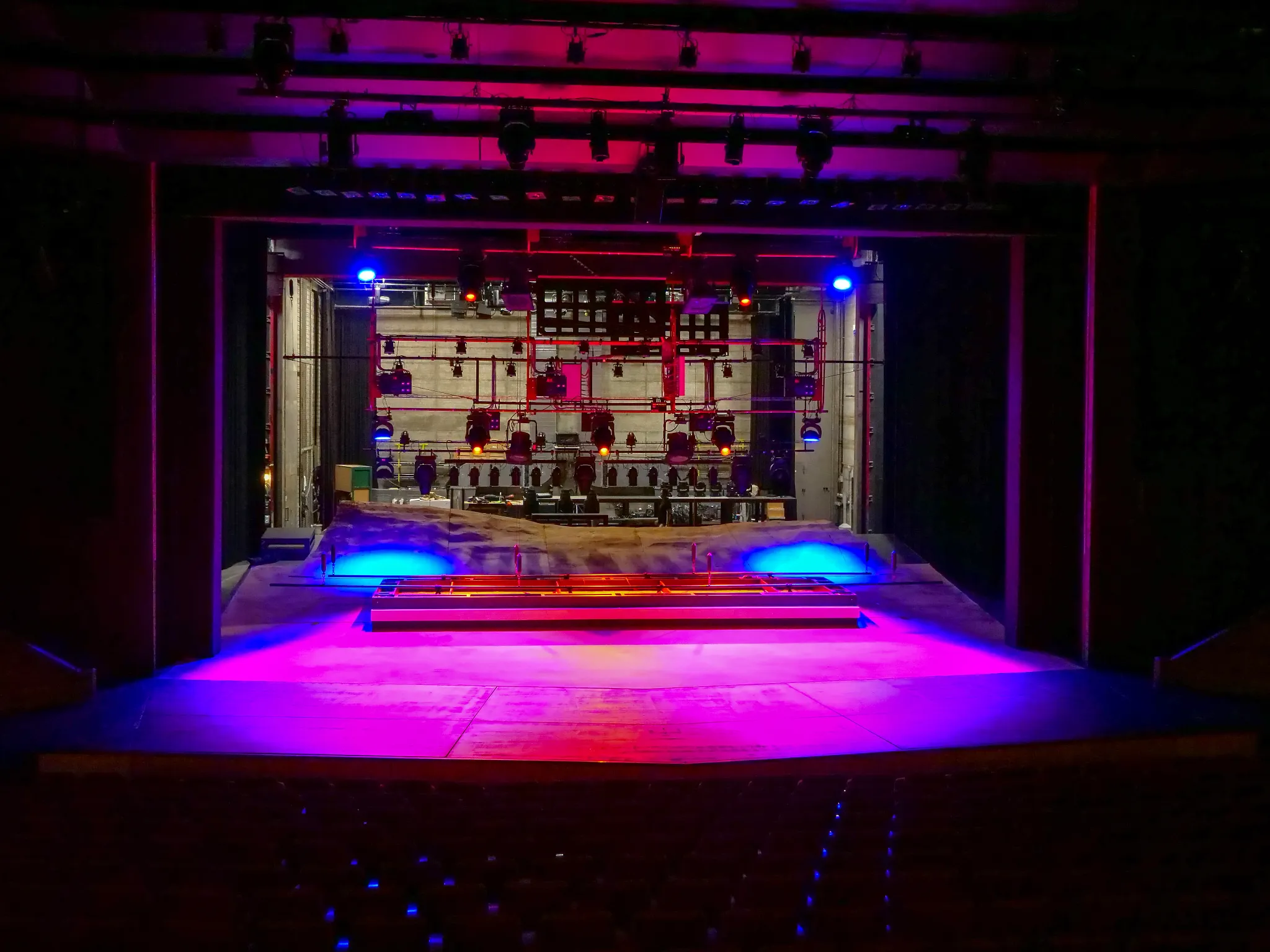 Zig-zag system at the Ingolstadt municipal theatre