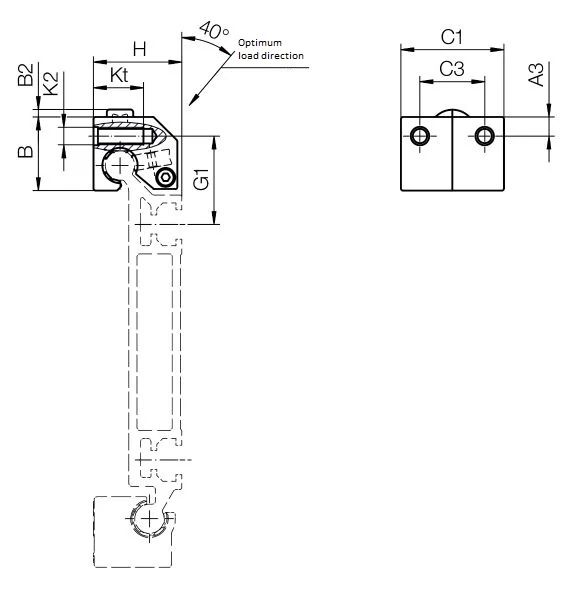 Gambar teknis bearing roller WJRM-BB-31 & 41