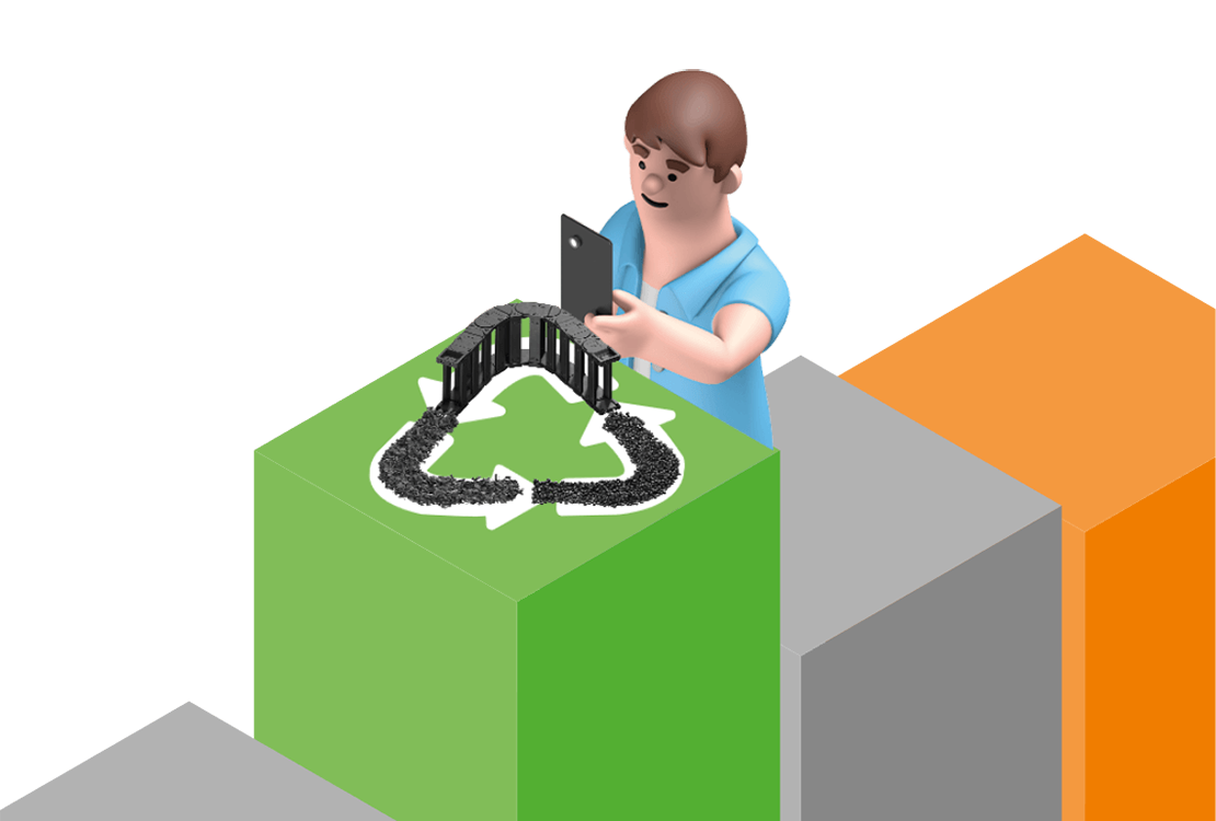 enjoyneering with augmented reality, spare parts service iDentify & recycling platform chainge