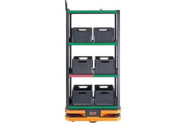 Mobile robot with shelving system