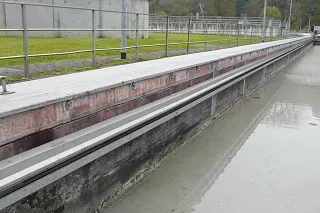 basic flizz on 58 m travel in Plauen sewage treatment plant