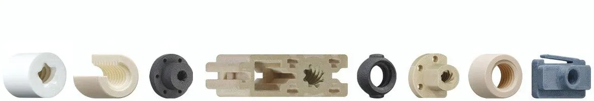 Tornillos de plomo impresos en 3D, roscas y tuercas