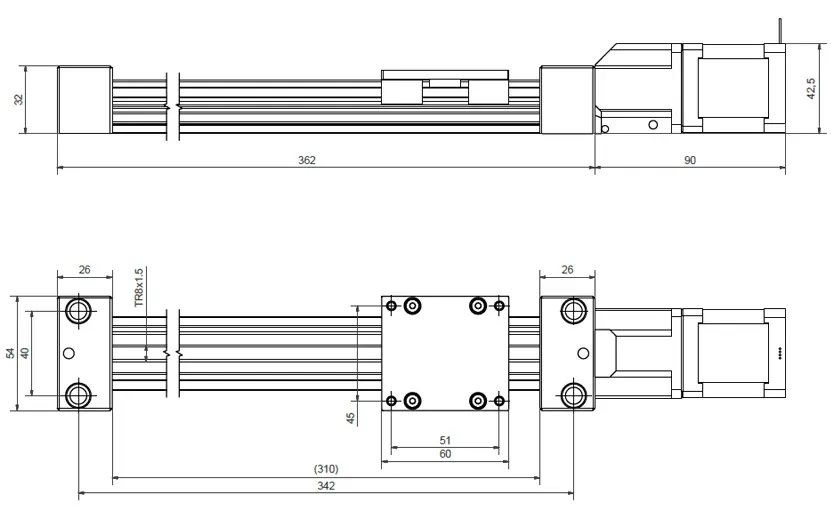 Lineární osa s motorem