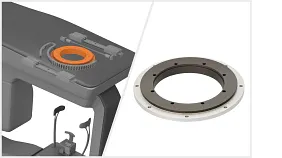 PRT slewing ring bearing for the bearing arrangement of the scanner