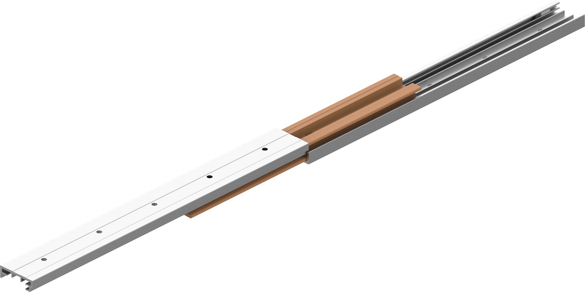 Carril telescópico para altas temperaturas