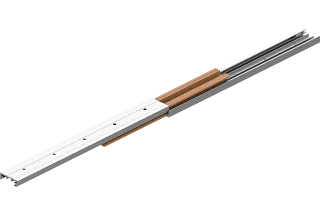 Telescopic rail for high temperatures