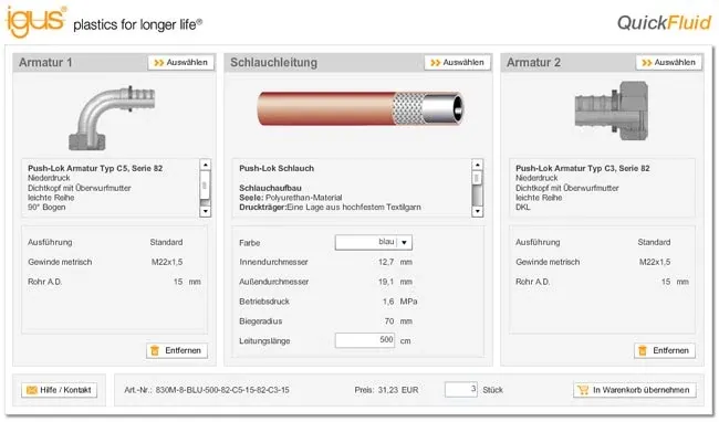 Hose configurator