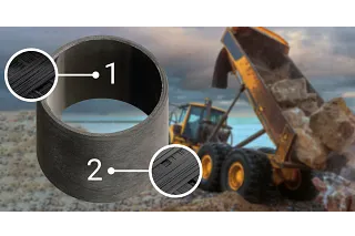 Estructura de los cojinetes reforzados con fibras